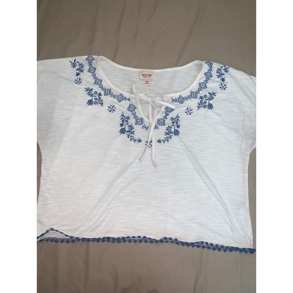 Embroidered crop top